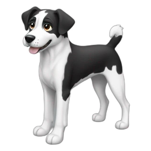 greek rescue dog black and white sticker