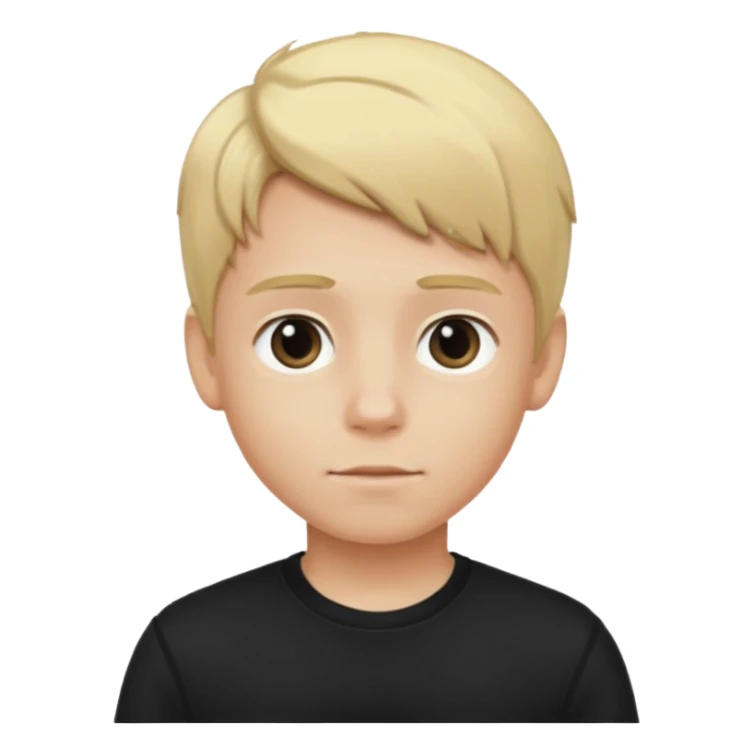 hockey player boy blonde hair black clothing sticker