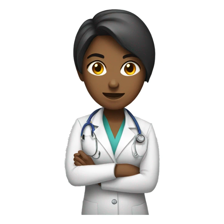 Female Doctor with boxing gloves sticker