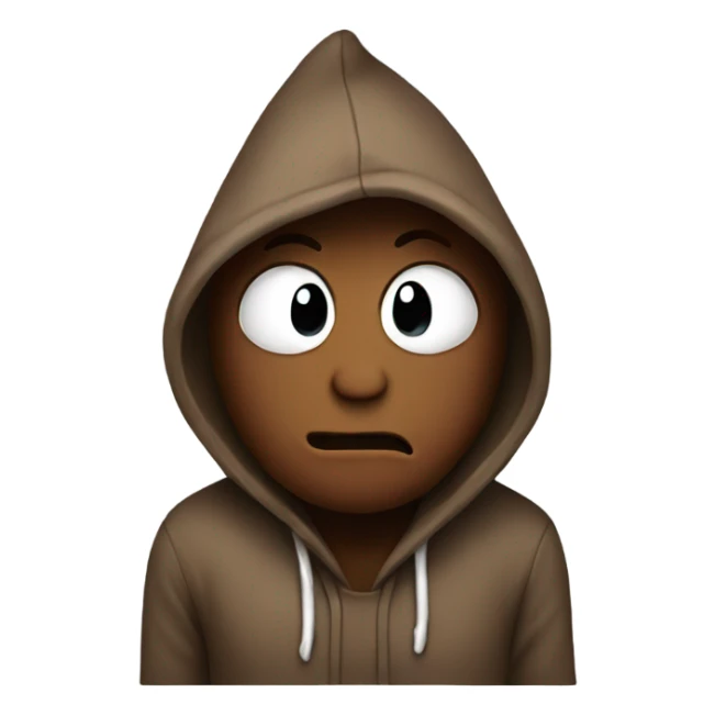 Poop wearing a hoodie  sticker