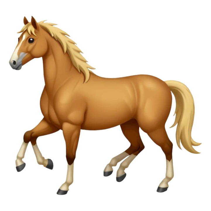 Realistic tan mustang horse sticker