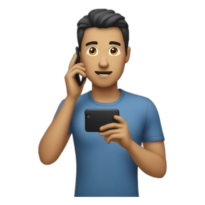 persona viendo el celular sorprendido  sticker