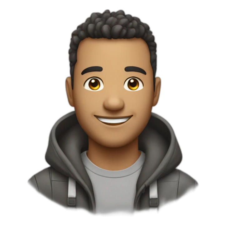 Homem alto branco de meia idade sorrindo sticker