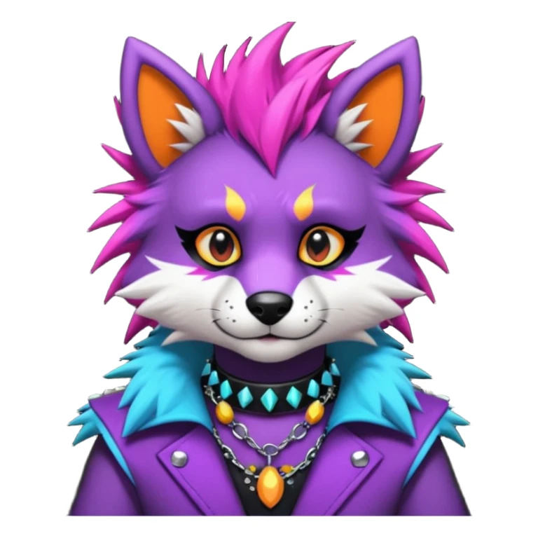 Cool punky badass Fursuit-furry-fursona sticker