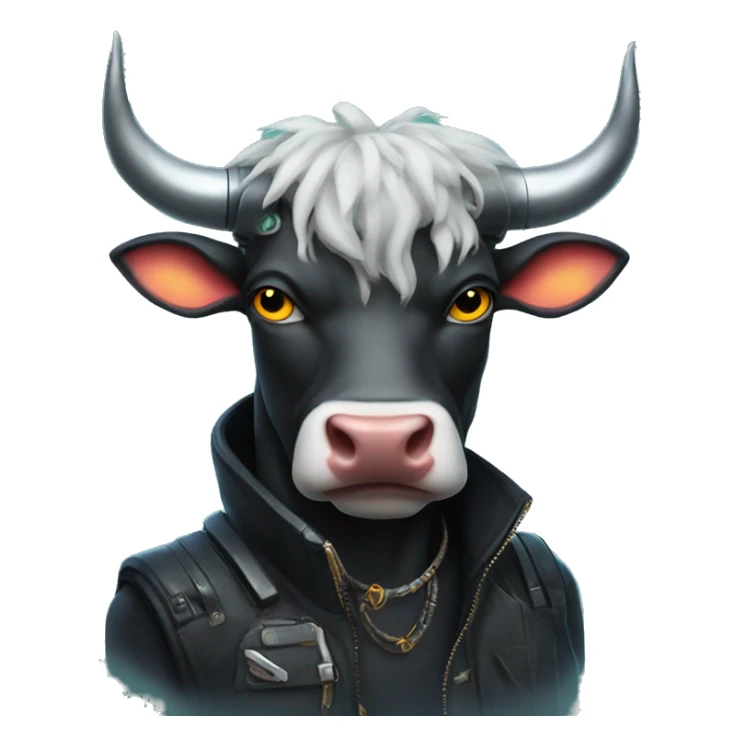 Cyberpunk bull sticker
