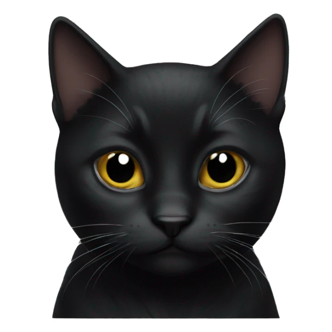 black cat with white on chest  sticker