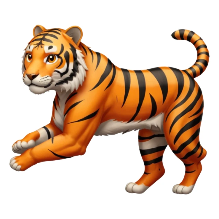 High resolution of a runnig tigar sticker
