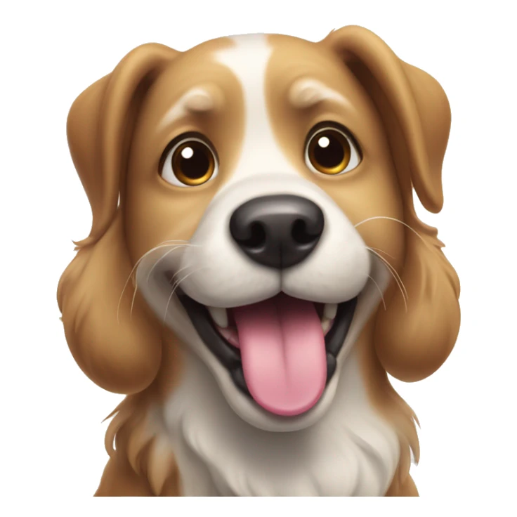 happy dog with tongue out sticker