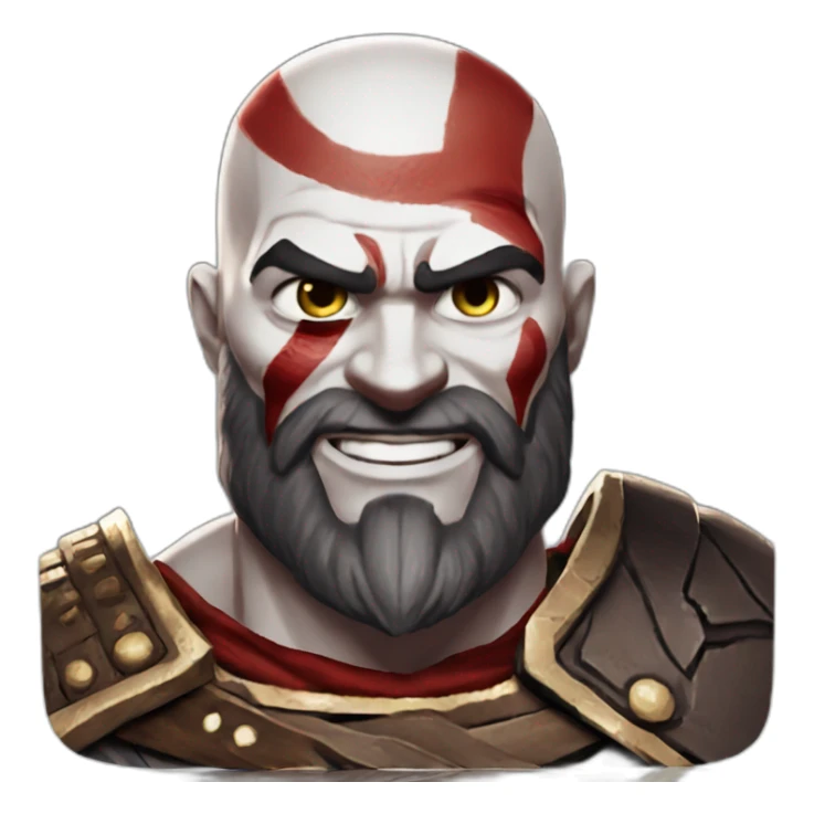 kratos god of war smile  sticker