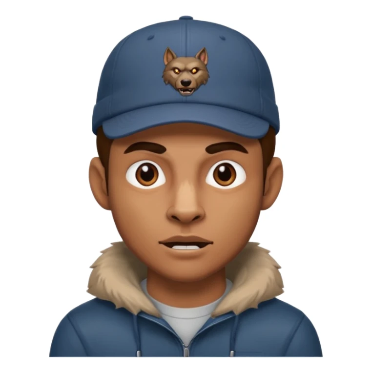 Un hombre lobo tenga gorra sticker