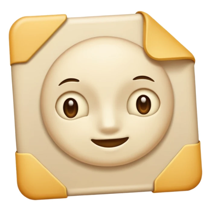 Letter color pale beige creamy sticker