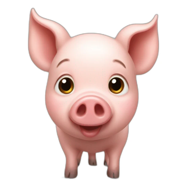 The little pig from three brothers who build a wood house sticker
