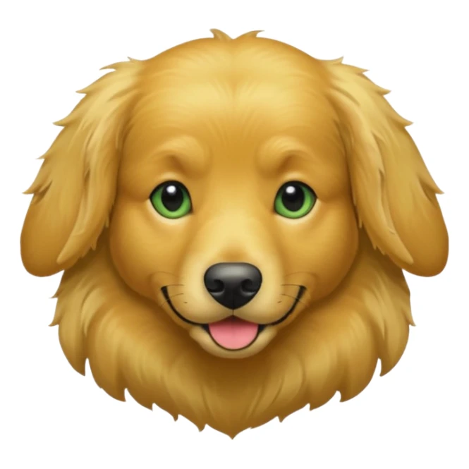 green dog extra furry golden retriever sticker