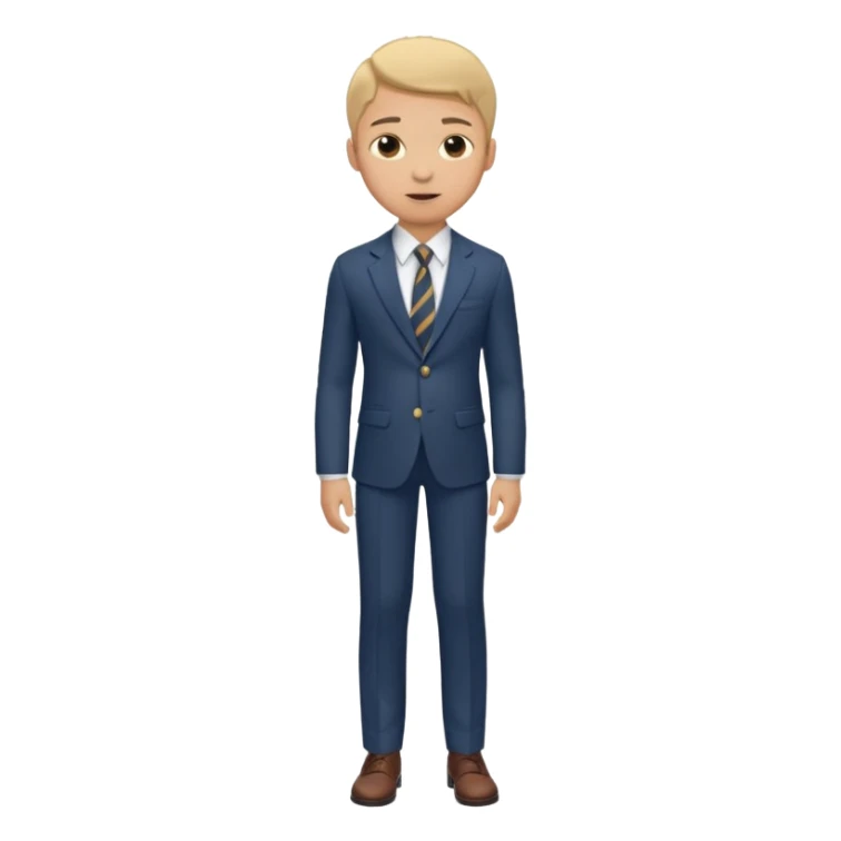 Young man, tailored trousers, a crisp button-down shirt, a blazer, and tie, portrait

 sticker
