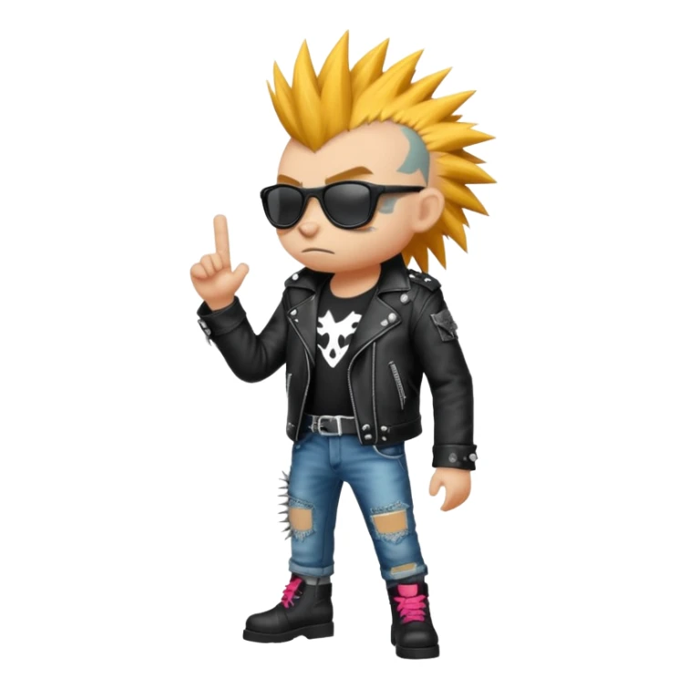 punk musician animal sticker