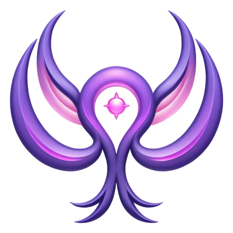 Pokemon legendary purple and pink lunala sticker