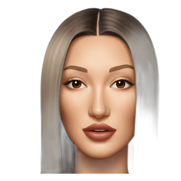 Bella-hadid-with-STK-letter-necklace sticker