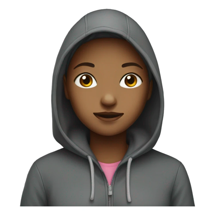 girl wearing a hoodie sticker