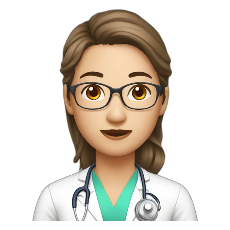 doctor, massage therapist in orange uniform sticker