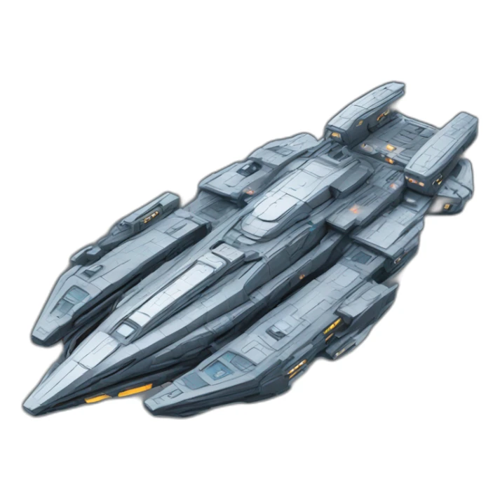Starship warship futuristic spacecraft strong sticker