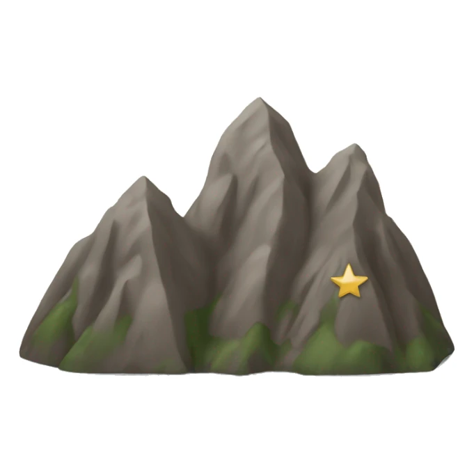 Moutain with three stars at the point sticker