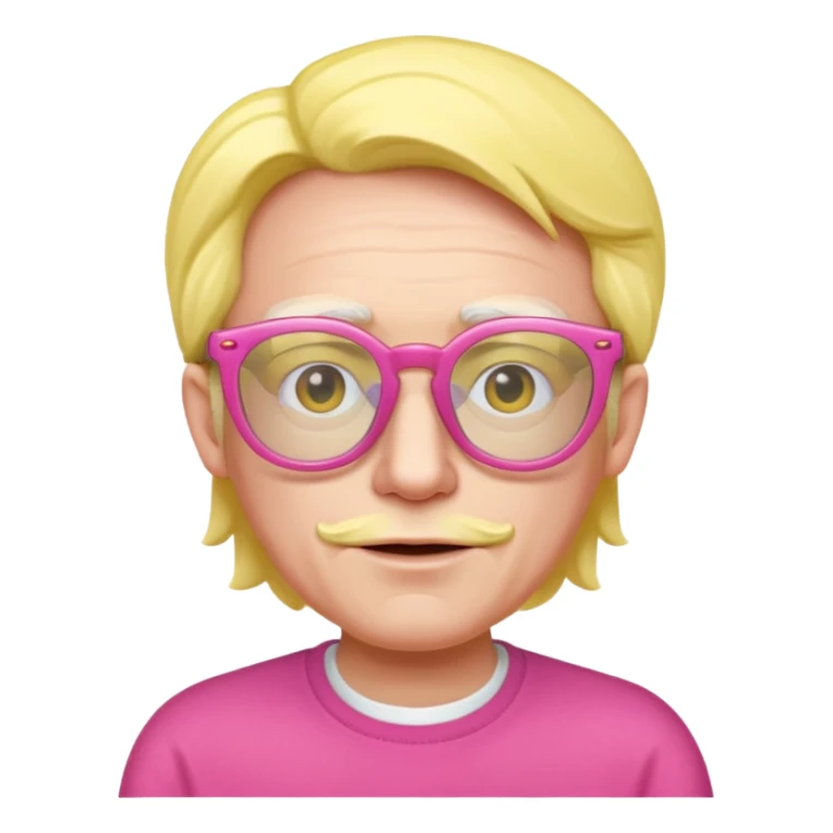 spamton from deltarune with his iconic pink and yellow glasses sticker