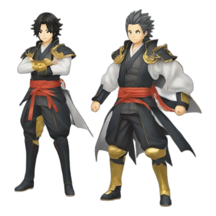 Create a combination of Gojou Satoru and Kioyuro Rengoku sticker