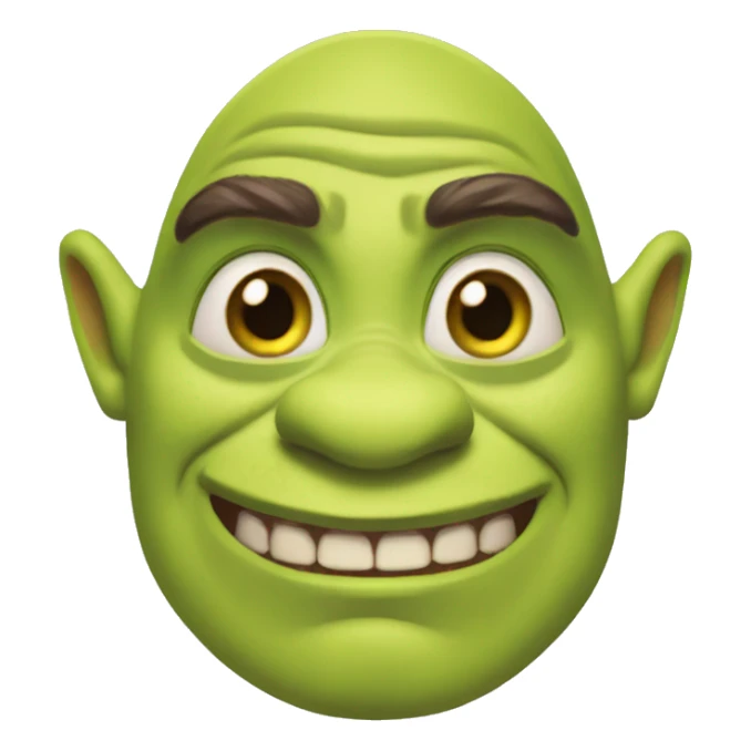 shrek the ogre with makeup and nails sticker