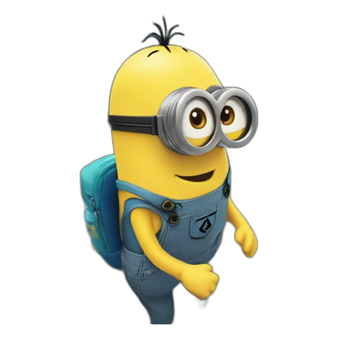 minion in adidas on the montains sticker