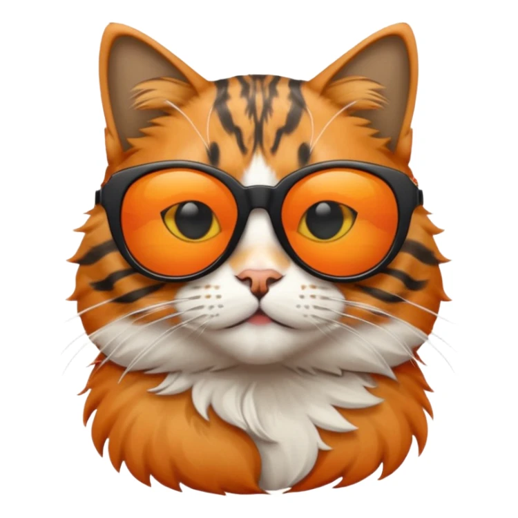 Cat wearing sunglasses sticker