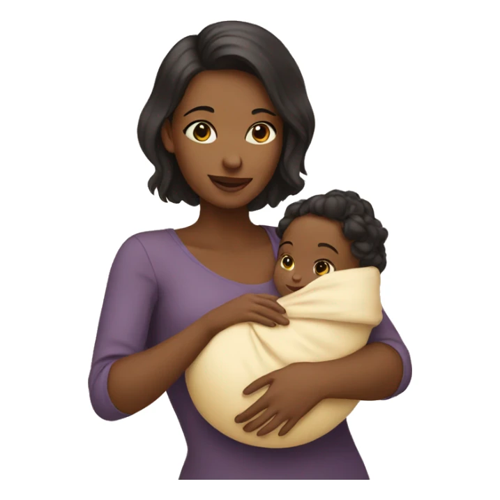Woman holding a baby girl  sticker