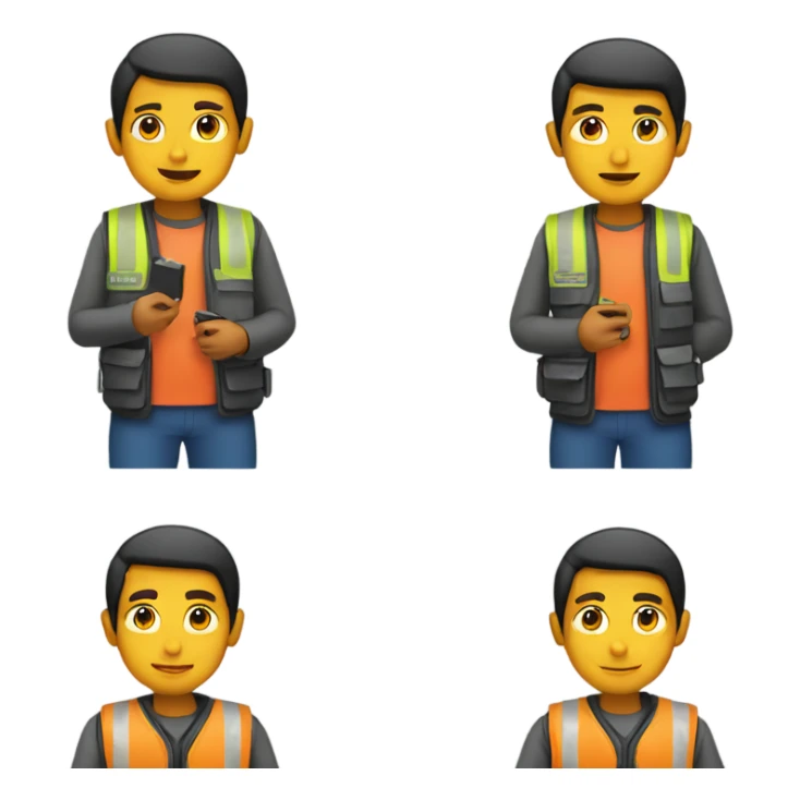 Muslim with a battery pack vest sticker