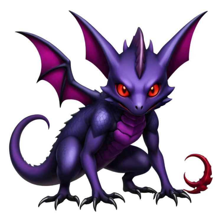 Shiny Epic Badass Gothic Dark Evil Noibat-Salandit-Darkrai-Hybrid sticker
