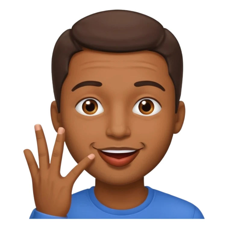 Un homme brun qui envoi un bisous. sticker