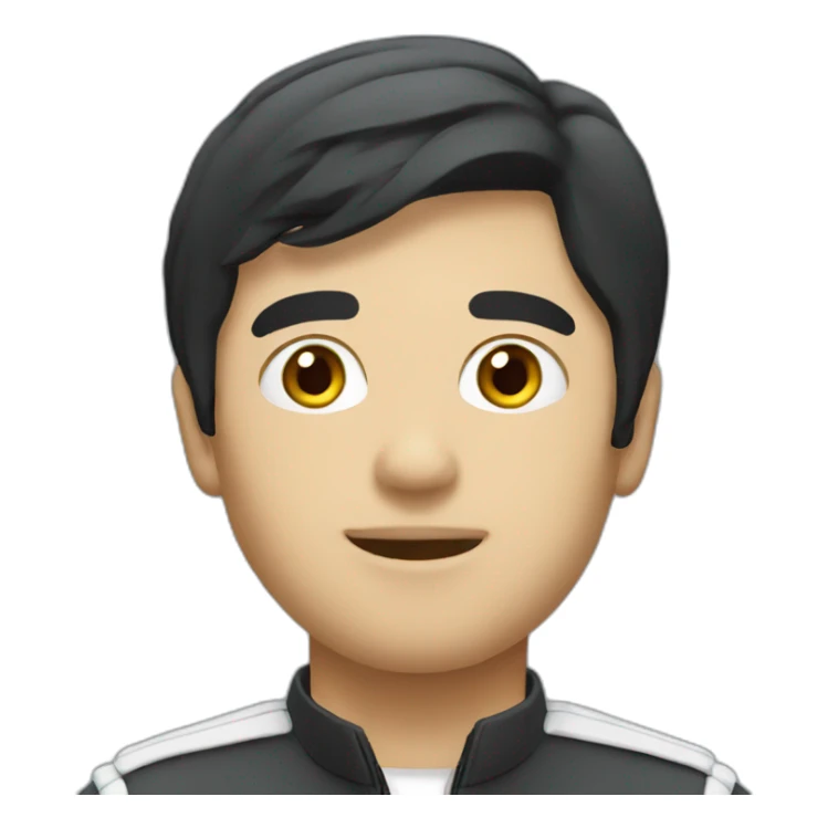 Motorsport Moderator with black hair  sticker