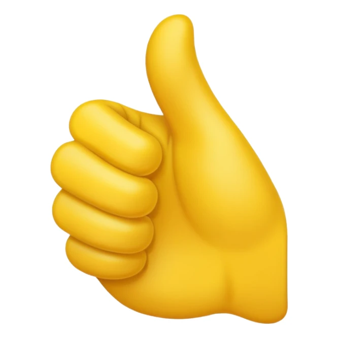 thumbs up emoji, positive and bold sticker
