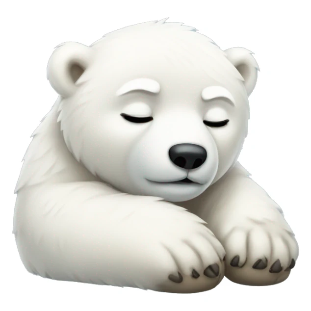 Sleepy polar bear cub sticker