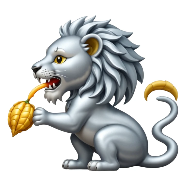 Silver Elder Scrolls Online Lion eating its tail Ouroboro sticker