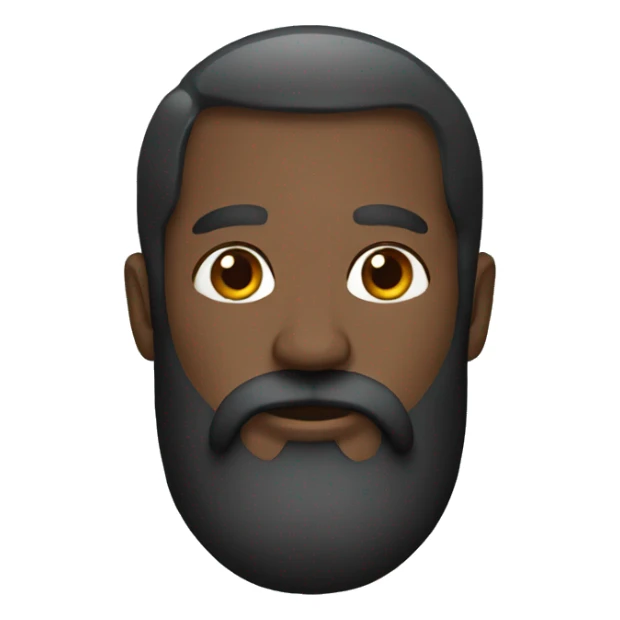 long-beard black sticker