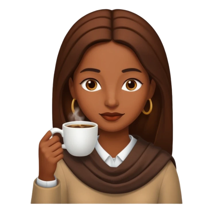 Khepresh woman drink coffee sticker