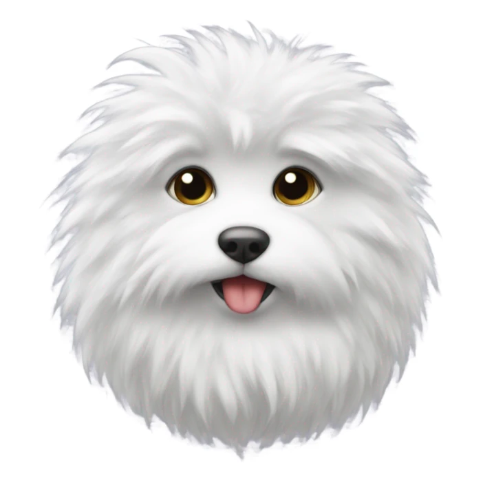 White fluffy loving kisses sticker
