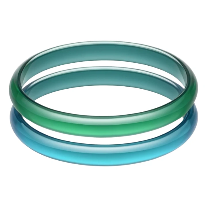  Glass green blue Bangles emoji sticker