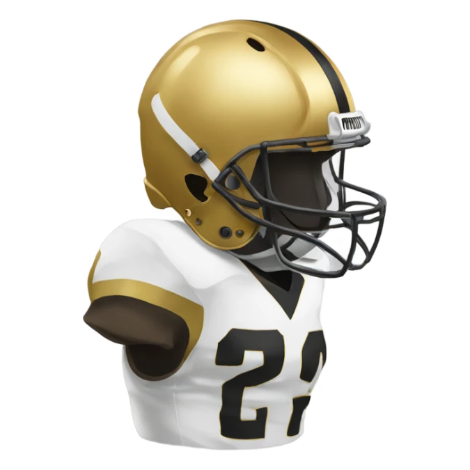 Golden football sticker