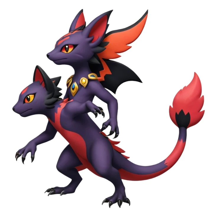 Salandit-Zorua-Litten-Noibat-hybrid (full body) sticker