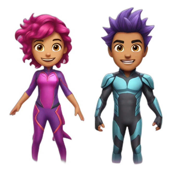 sharkboy and lava girl sticker