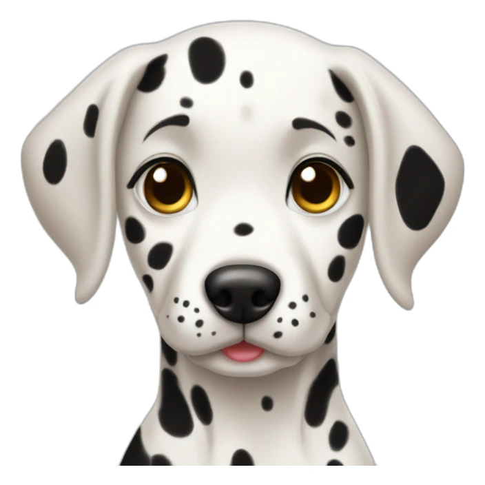 Dalmatian　wish cute woman sticker