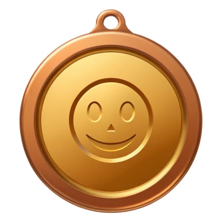 gold medal with no engraved on it sticker