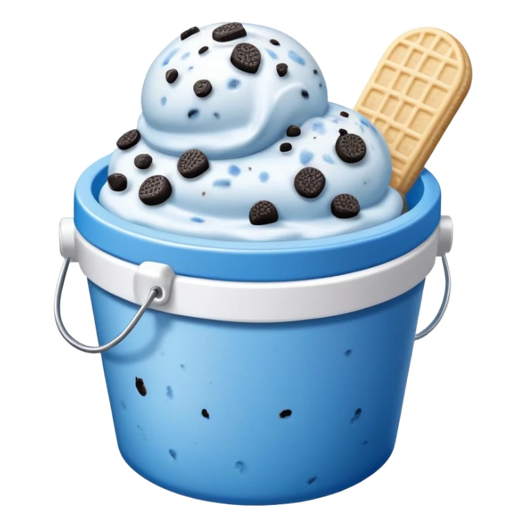 Bucket Blue cookies and cream ice cream sticker