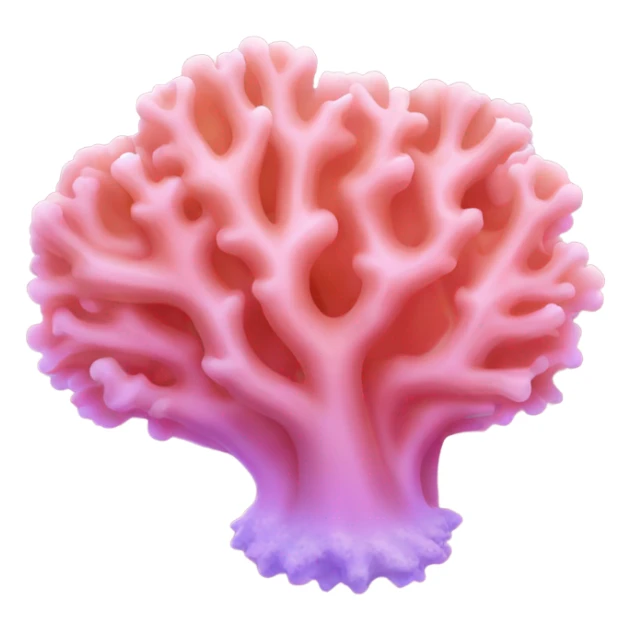 Pink Pastel color sea coral with sand sticker