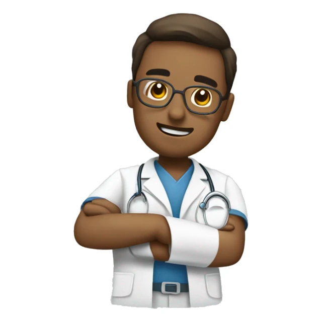 medico dando like por exito de cirugia sticker